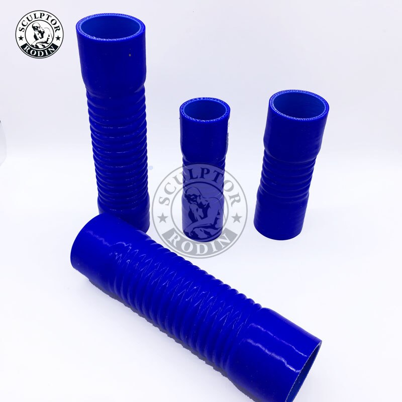 id :60mm 65mm 75mm bytt autobøy silikonrørslange gummi stålrørrør (lengde : 500mm 600mm 800mm)  blå/svart 1 stk.