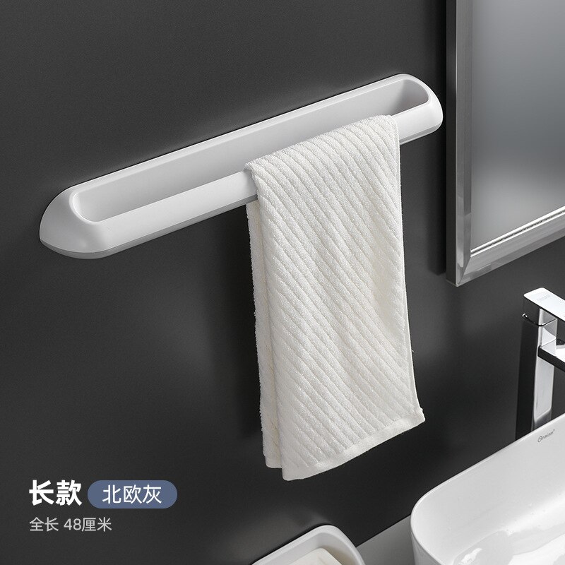 Håndklædeholder hulfrit badeværelse sugekoppestativ badehåndklædeholder nordisk enkelt enkelt håndklæde bar