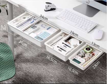Hidden drawer storage box under the desk large desk office good things shelf under the desk hidden artifact