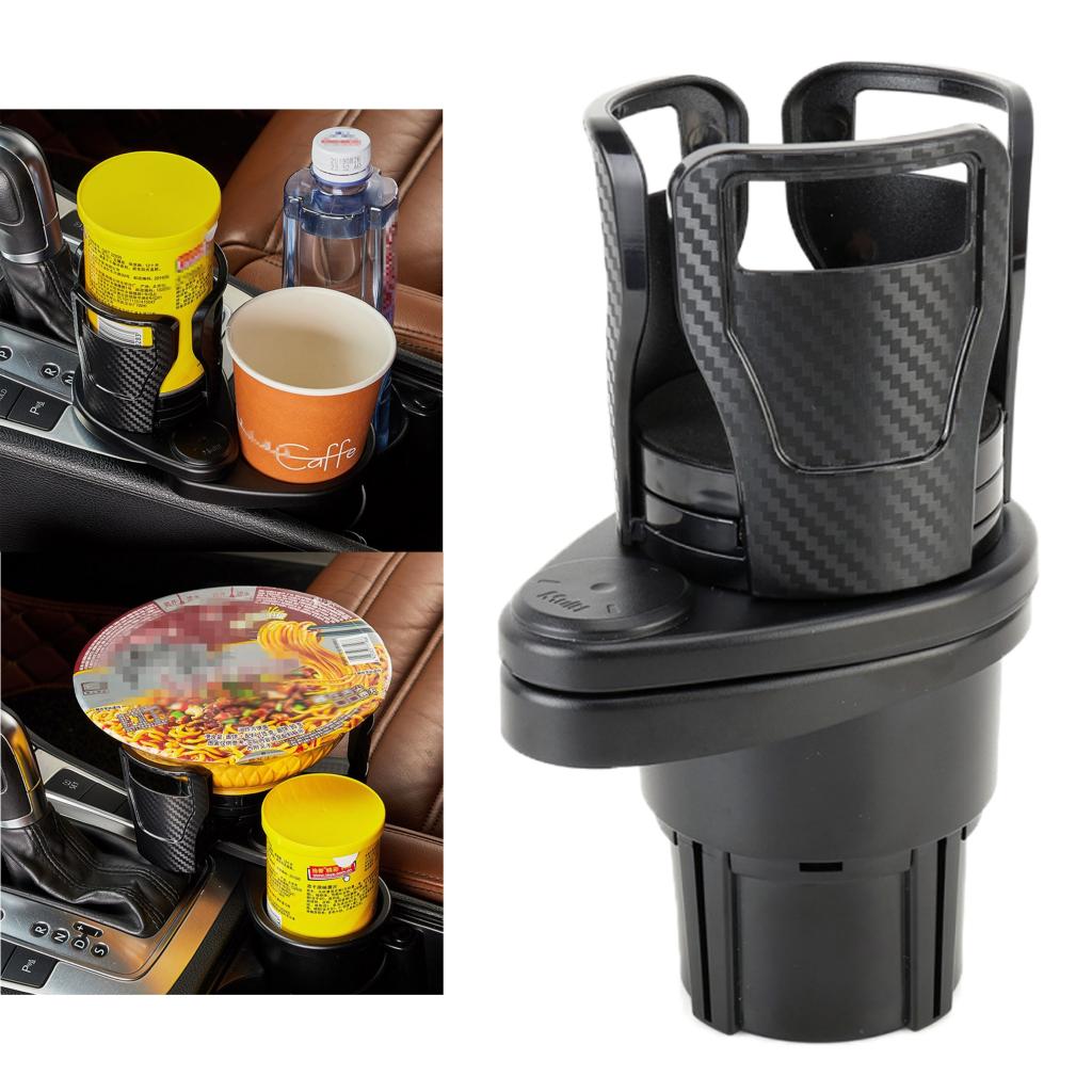 Multifunctional Car Cup Holder, 2 in 1 Drink Holder Drinks Bottle Water Cups Extendable Cup Holder