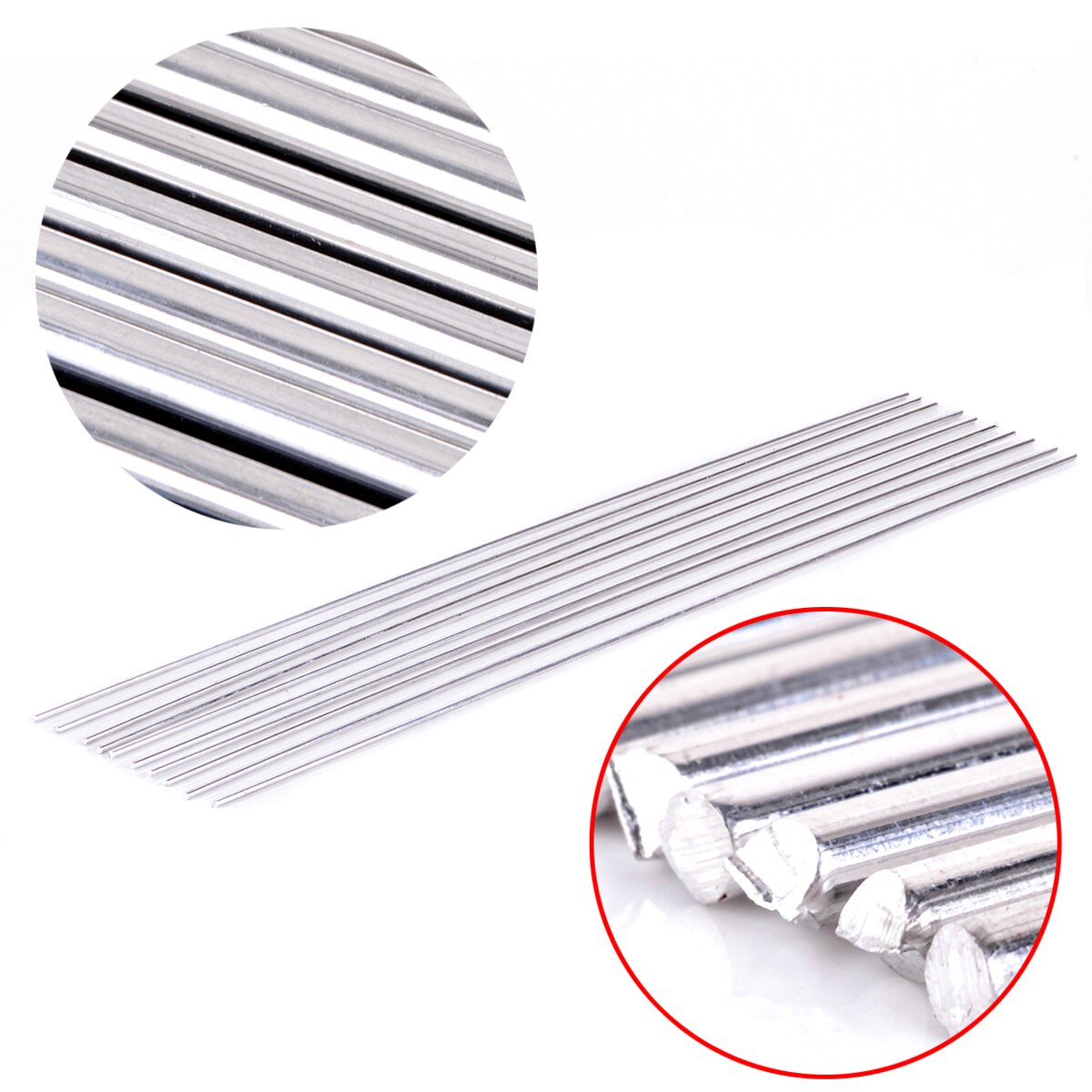 10pcs Aluminium Lage Temperatuur Tig Lassen Solderen Solderen Staven 3.2mm Diameter 450mm Lengte
