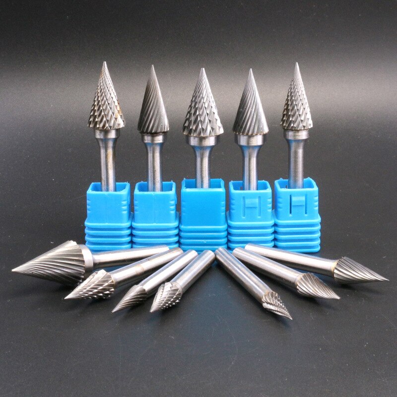 1pcs Single-cut M Type Head Tungsten Carbide Rotary File Tool Point Burr Die Grinder Abrasive Tools Drill Milling Carving Bits