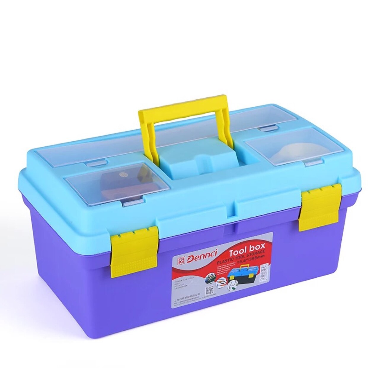 Home Storage Tool Box Cabinet Organizer Plastic Tool Box Multifunction Caixa Organizadora Garage Storage EA60GX: Blue and Purple