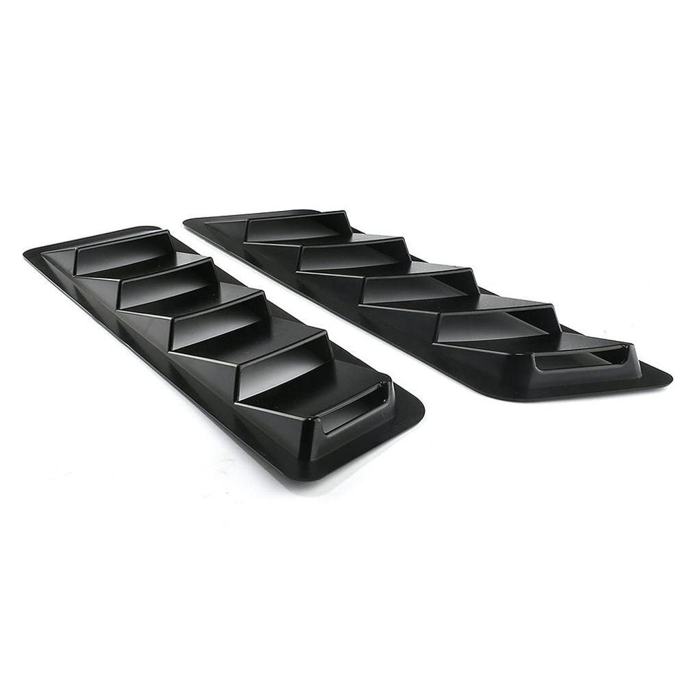 Air Flow Intake Universal Scoop Bonnet Side Fender Car Decorative Cover Hood Vent Louver Cooling Panel Trim Set