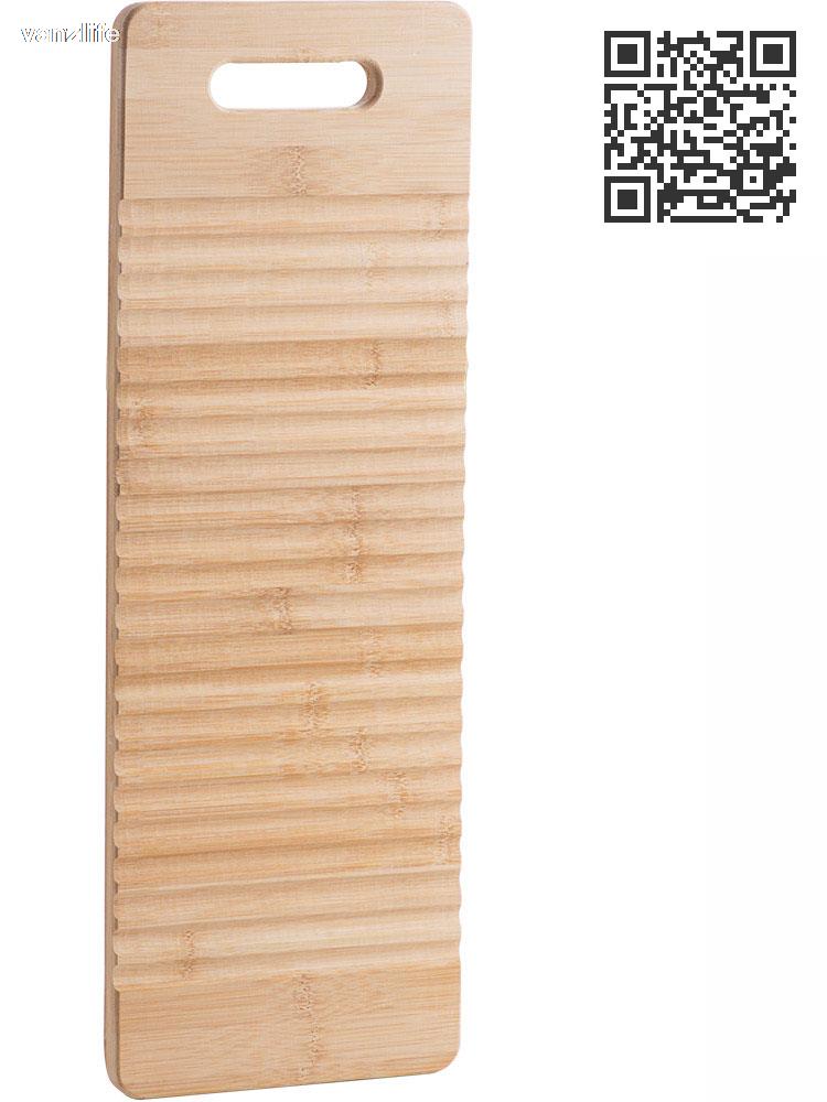 Vanzlife bambus skridsikker vaskebræt vippe hjem gammeldags tykkere store pinde bord træ vaskeri plade