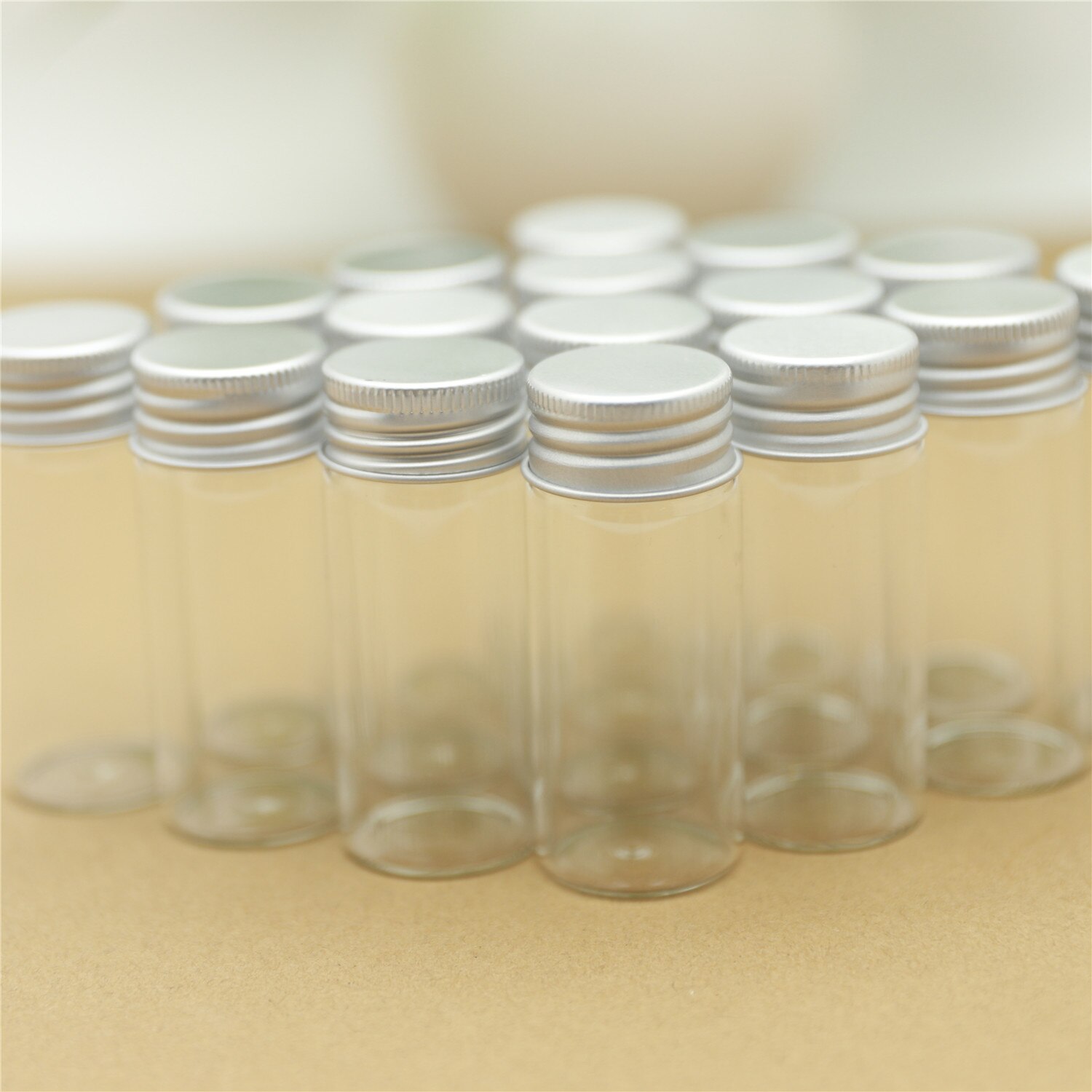 12 pezzi 30*70mm 30ml flaconi di vetro piccoli tappi di alluminio vasetti di vetro piccoli contenitori di vetro trasparente bottiglie di profumo