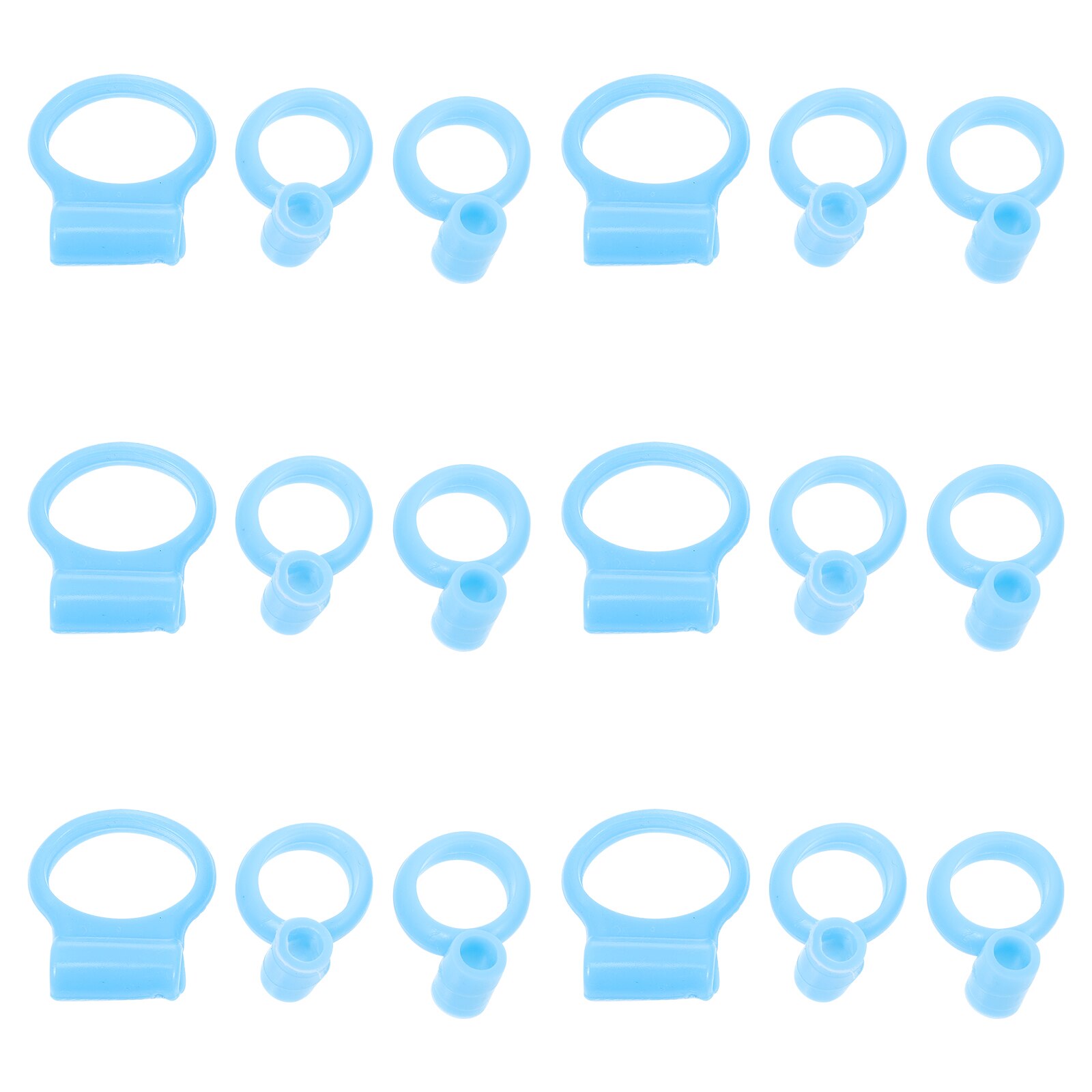 18 Pcs Silicone Chopstick Learning Rings Chopstick Helper Training Learning Rings: Sky-blue