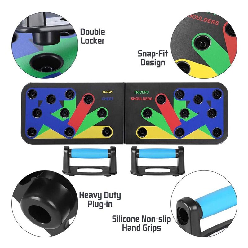 Push Up RACK Training Board Multifunctional Portable System Push-up Bracket Board Home Fitness Abdominal muscle strength board