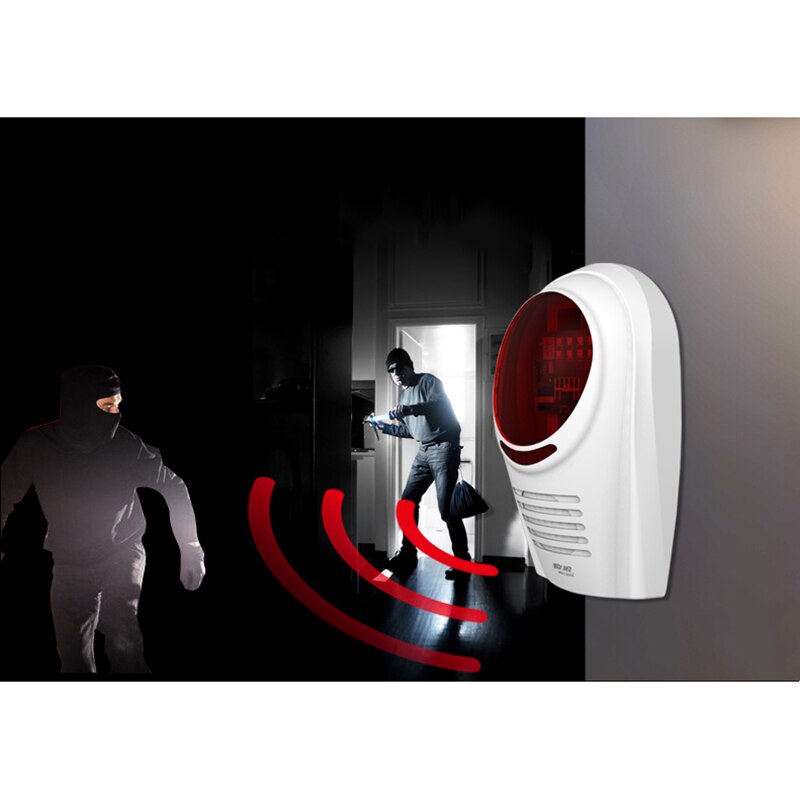 Home Security Alert Infrared Sensor Anti-Theft Motion Detector Alarm Monitor Wireless Alarm System+2 Remote Controller(EU Plug)