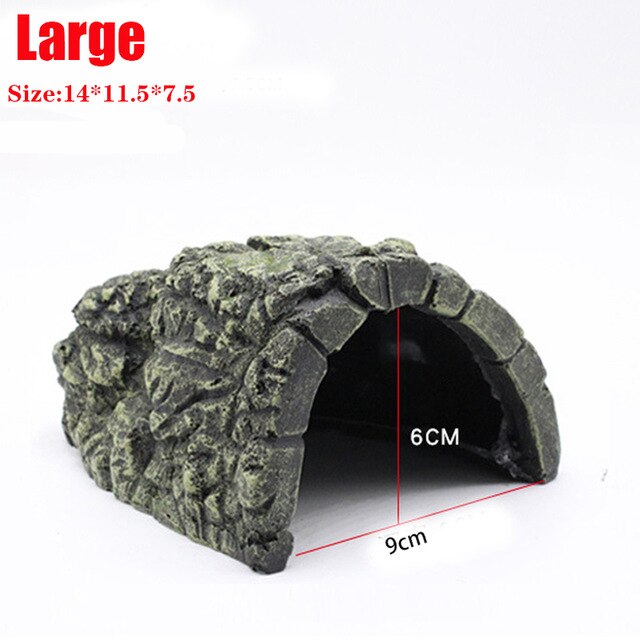 Reptile Hiding Cave Lizard Snake Turtle Hide Rest Cave Reptiles House Basking Hide Habitat Aquarium Landscaping Terrarium Decor: C