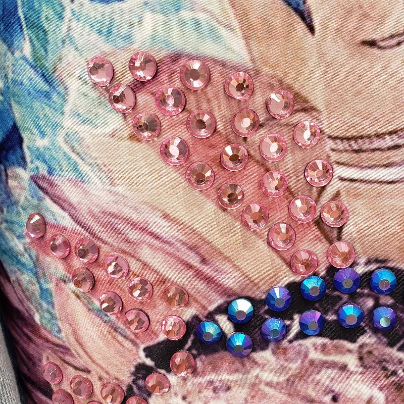 Chaqueta vaquera con estampado de estilo urbano para mujer, abrigo con agujeros de diamantes, ropa exterior informal holgada de vaquero para primavera y otoño.