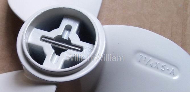 aluminum propeller 5-inch for Hidea 2hp ,Hangkai Seahorse 2 stroke 3.5 HP outboard motor with pins 7 1/4X5-A