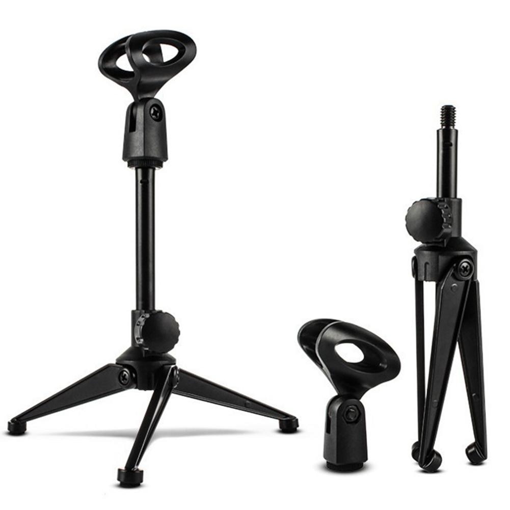 Mini Foldable Desk Microphone Tripod Adjustable Height Mic Mount Holder Stand Microphone Bracket Support pedestal para microfone