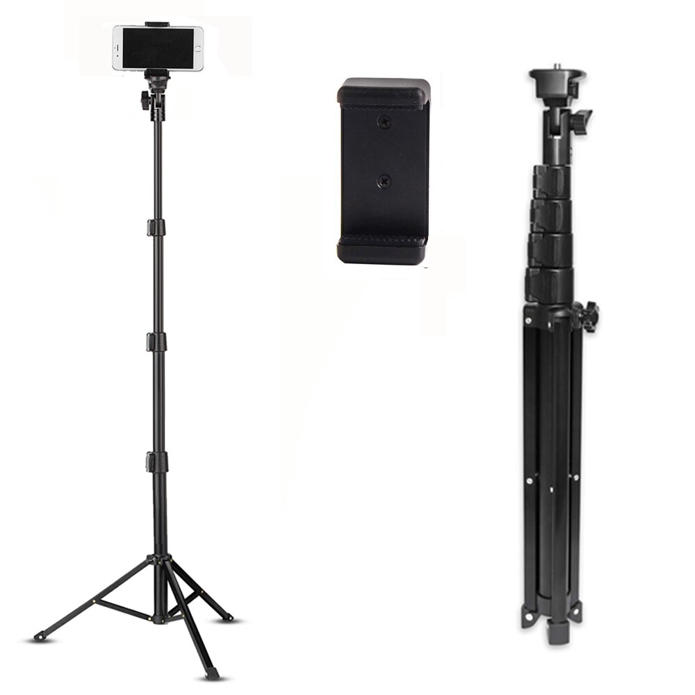 Mobiltelefon selfie stick rese stativ ställ för mobiltelefoner iphone ipad huawei xiaomi redmi surfplattor trådlös bluetooth portabl: Paket a / 160cm 4- avsnitt