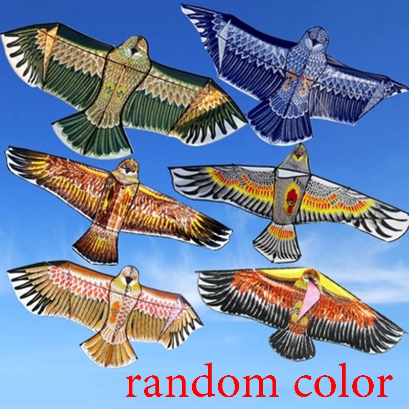 Cerf-volant en forme d&#39;aigle, couleur aléatoire, jouet amusant, Animal, idéal pour les sorties en famille, 110x50cm