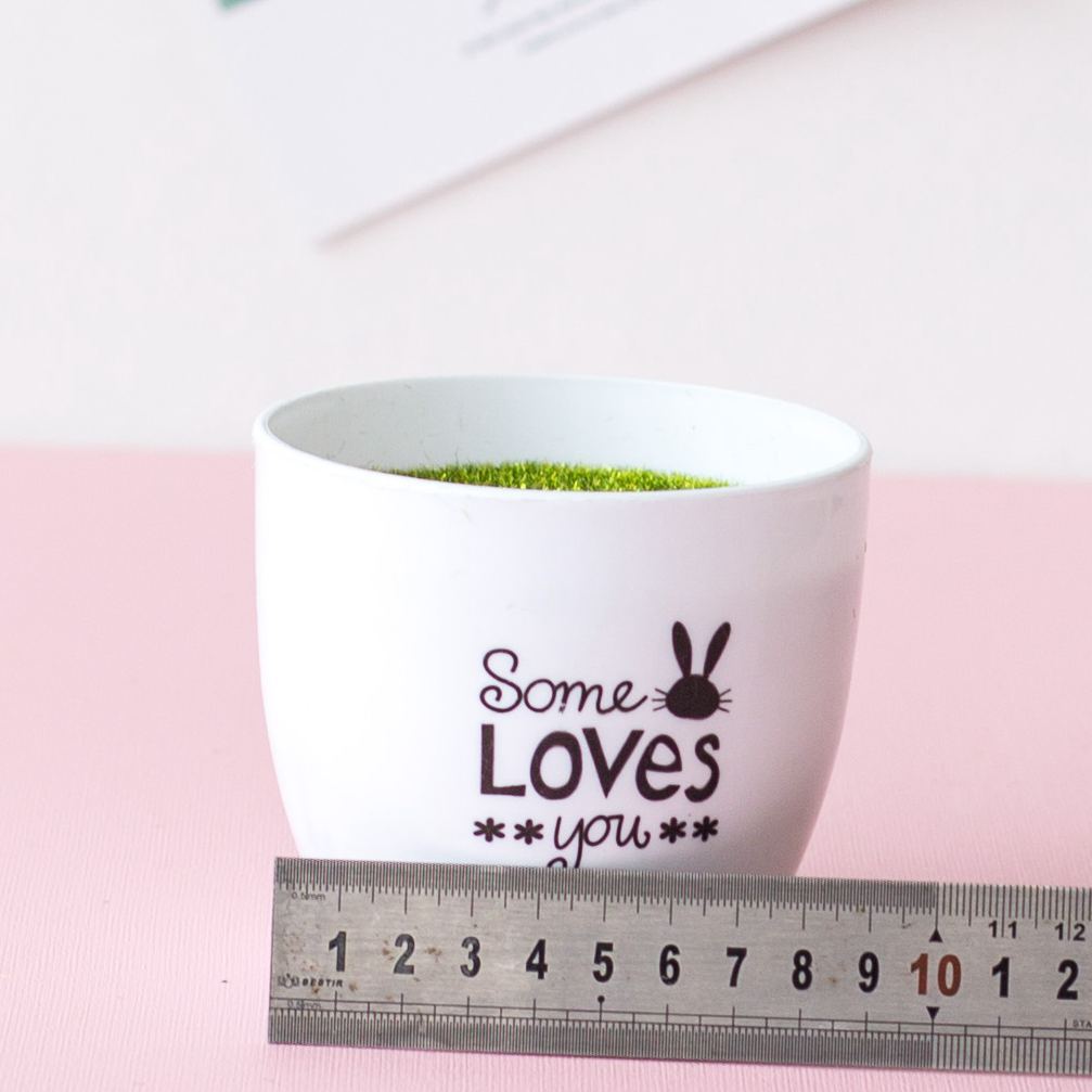 9 głów zielone sztuczne liście monstery: Loves (Height 8.7cm)