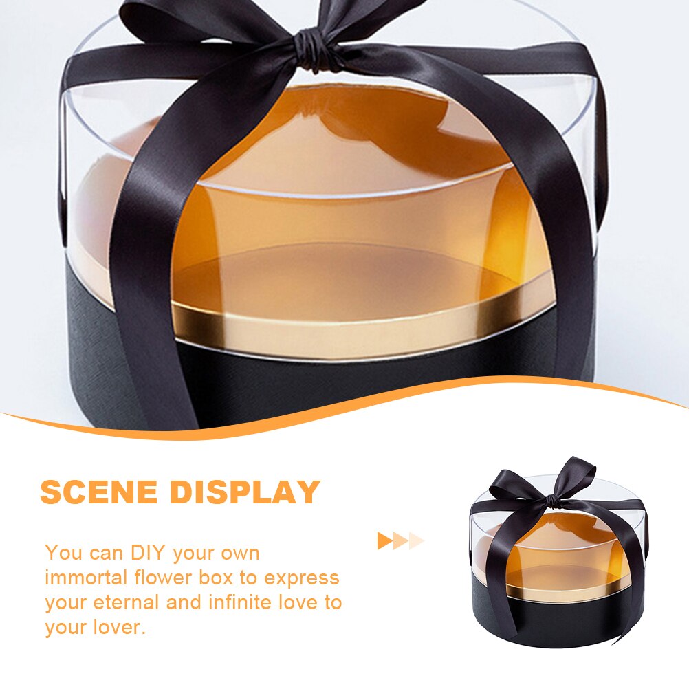 Preserved Flower Container Floral Display Box Flower Arranging Case with Window