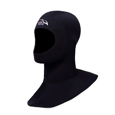 DIVE SAIL 3mm Neoprene Scuba Snorkeling Diving Hoods Cap Hat Head Cover Bibbed long to Shoulder Diver Wetsuit Hoodies Men Women: KD Black / s