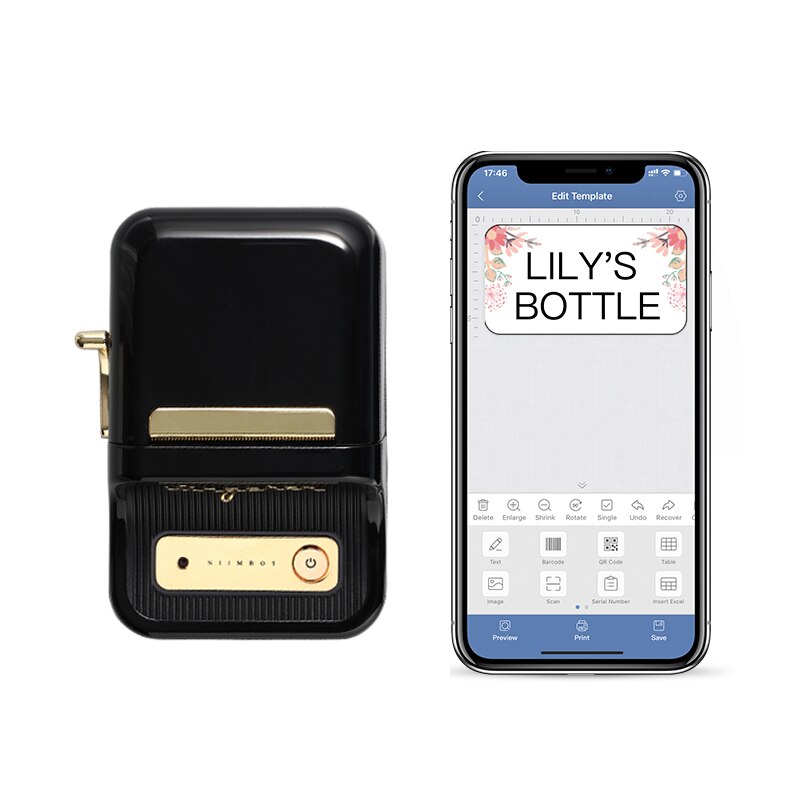 Niimbot B21 Draadloze Bluetooth Thermische Label Printer Draagbare Handheld Printer Barcode Label Prijskaartje Sticker Maker