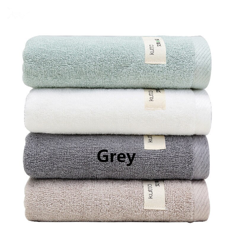 34X75Cm Effen Kleur Antibacteriële Alsem Katoen Handdoek Absorberende Huidvriendelijke Huishoudelijke Gezichtsreiniging Handdoeken: Grey