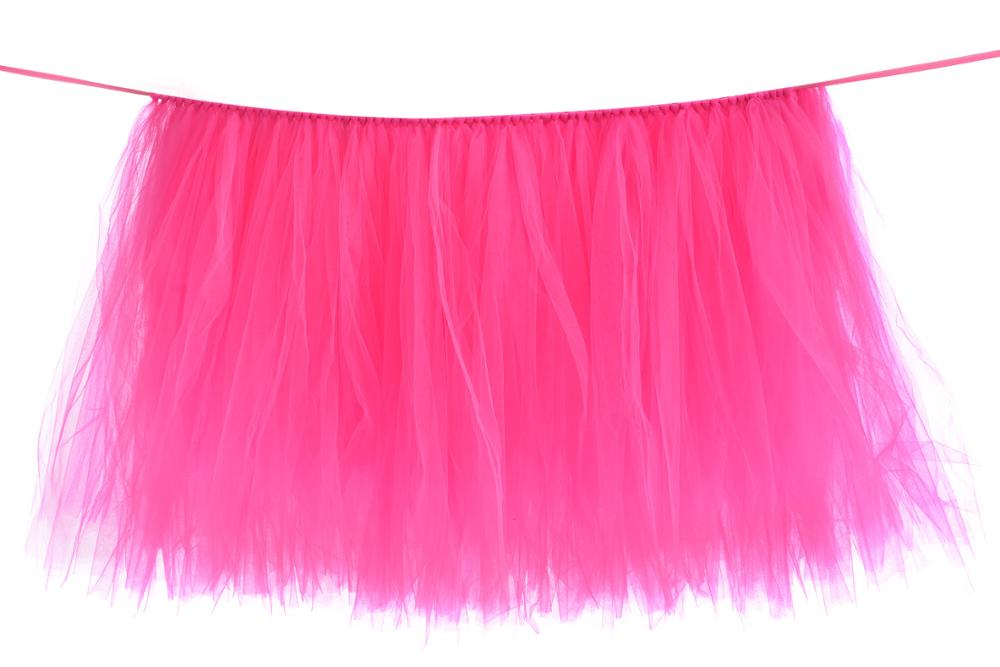 Färgglad bordskjol tyll duk för bröllop festival fest dekoration baby shower fest bord sockel hem textil: Stil 10