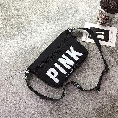 Women's Waist Bag Pink Fanny Pack Beach Diagonal Bag Card Holder Chest Bag Casual Heuptas Pockets Pouch Belt: Black