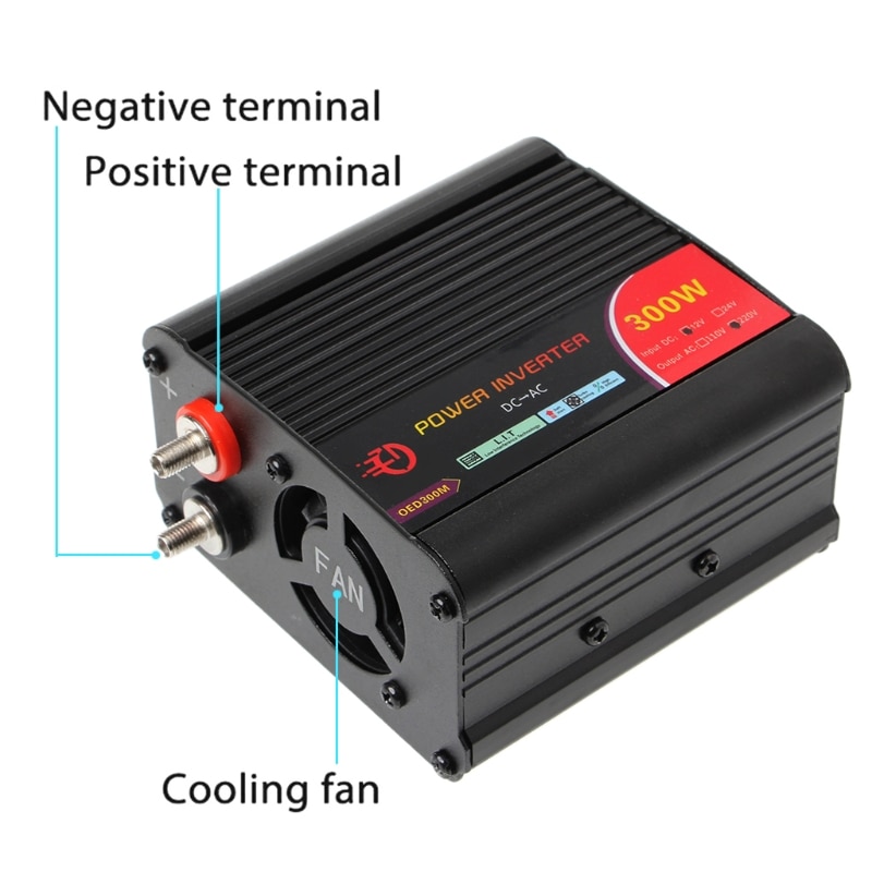 300w power inverter konverter  dc 12v to 220v ac biler inverter med bil adapter