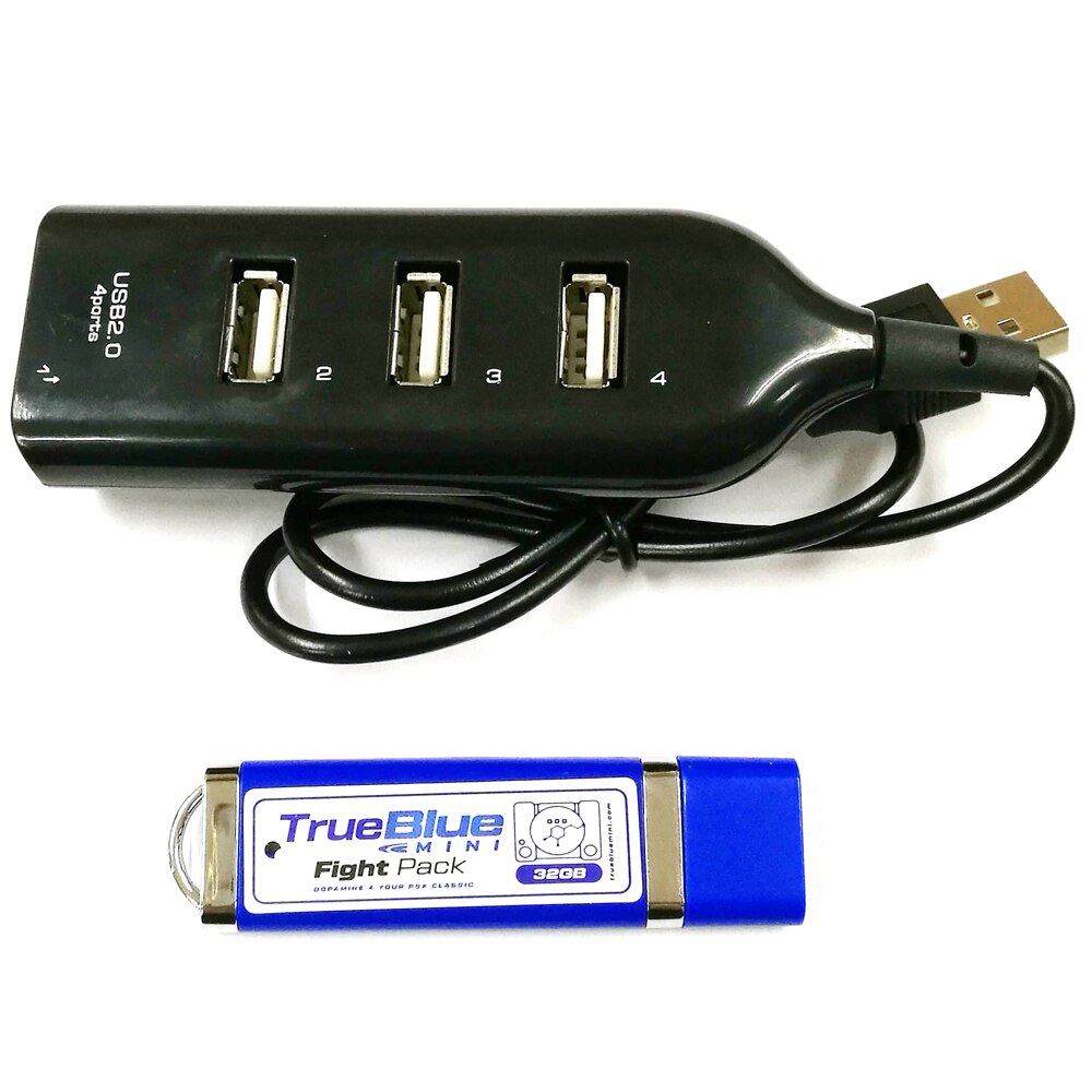 True Blue Mini Vechten Pack 32G voor PlayStation een met een mini USB hub