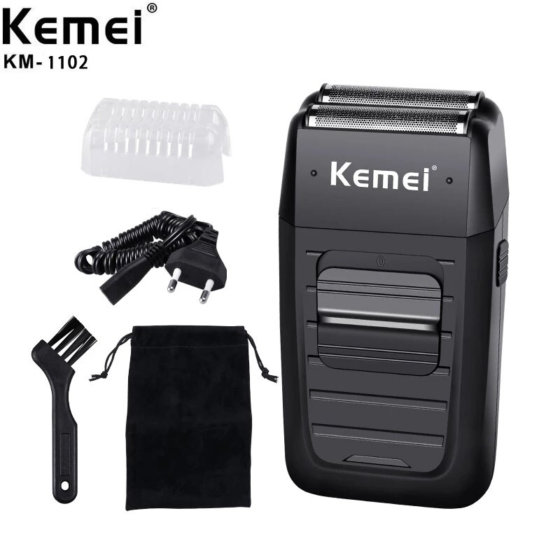Kemei – rasoir électrique pour hommes, outil de coupe de cheveux avec chargeur USB rapide et écran LCD: KM-1102