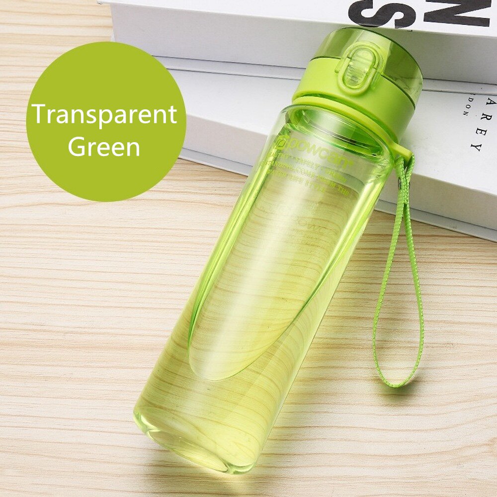 800ml/1000ml Portable Leak-proof Water Bottle Tour Outdoor Bicycle Sports Drinking Plastic Water Bottles for Kids and Audult: Clear green 1000ml