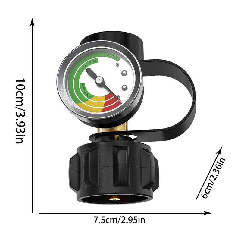 Propane Gauge Portable Metal LP Tank Gauge Propane Meter Heavy Duty Pressure Gauge Propane Cylinder Gauges for Barbecue