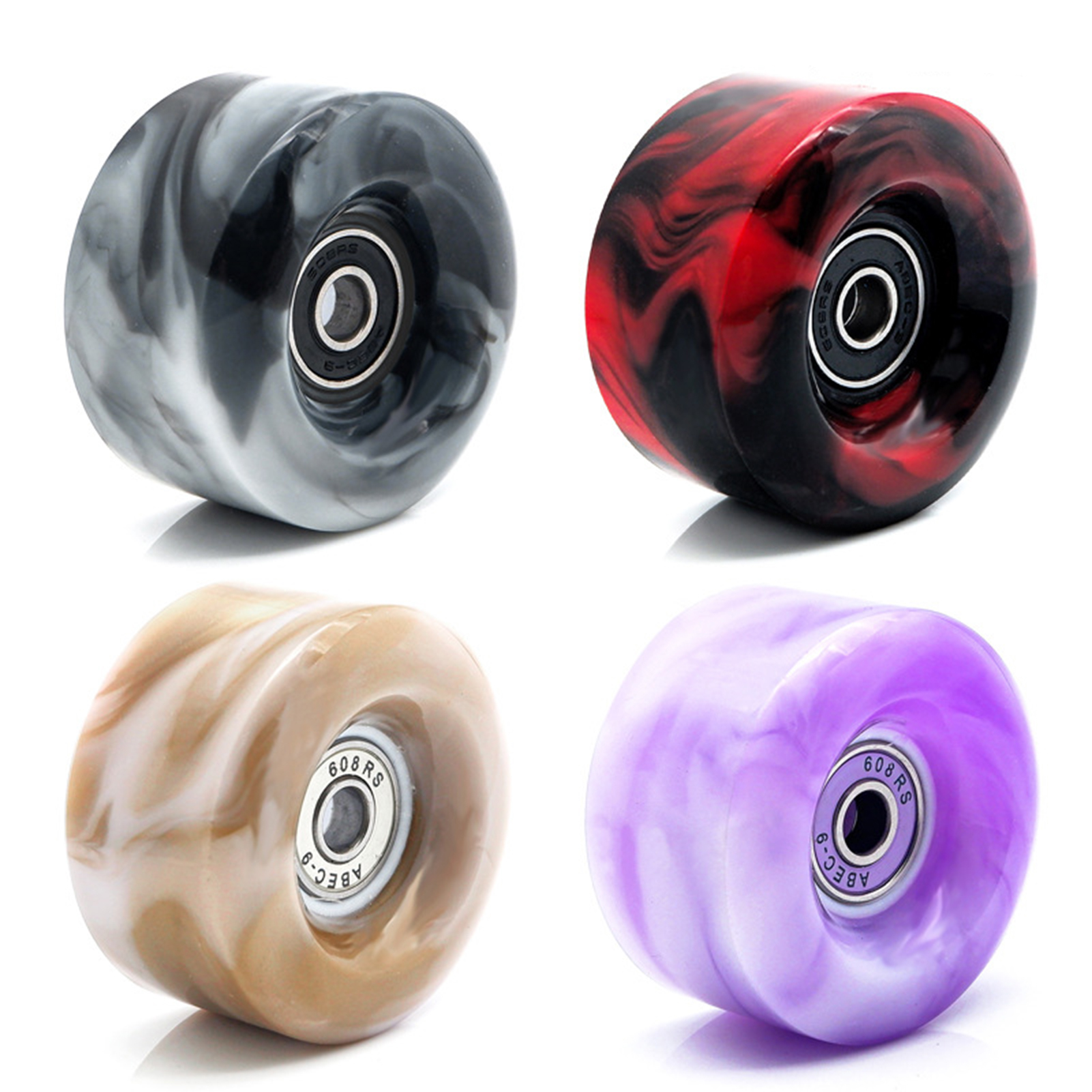 Roller Skate Wheels Indoor Roller Skate Wheel With Bearing PU Wheel Installed For Quad Skates And Skateboard Indoor/Outdoor Use
