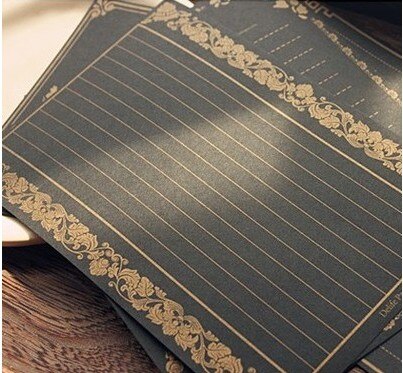 8 Sheets Kraft Brown Letter Paper Vintage European Style Letters Retro Writing Paper Note Pad Antique Stationery Romantic