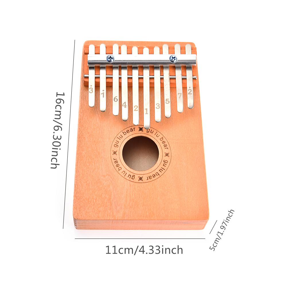 Kalimba traditionnel africain à 10 doigts, Piano à pouce, Instrument de musique de poche