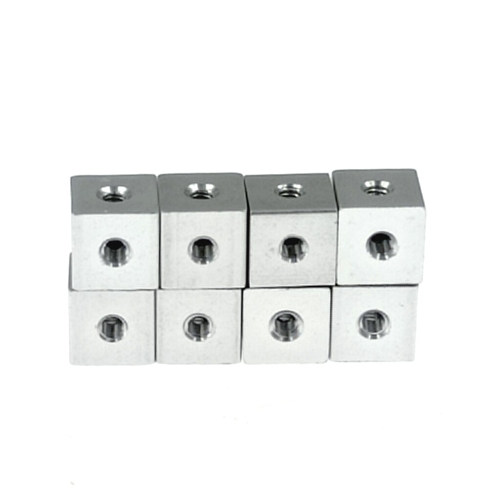 Six Sided Fixed Cube Connector for Acrylic Joining Cube Joning Angle for Industrial Style Aluminum Profile DIY Speaker: 8pcs Cube Connectors