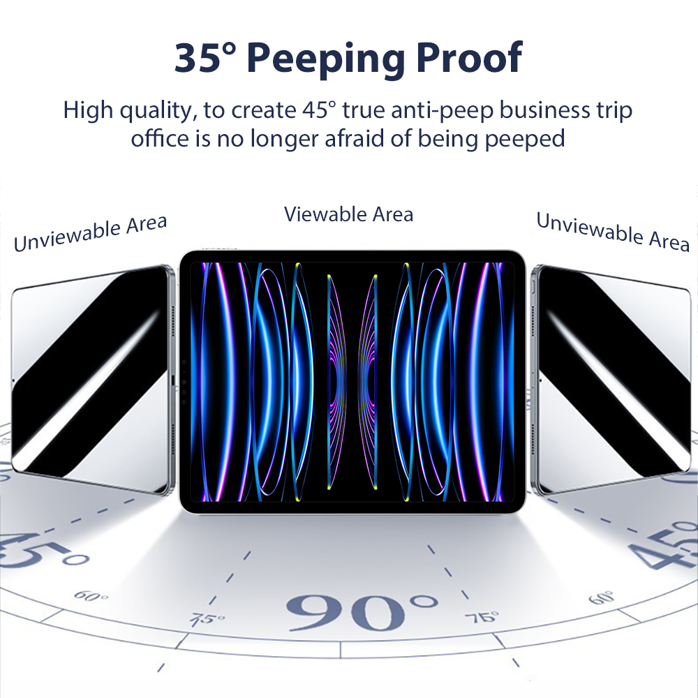 Privacy Glass For iPad Pro 12.9 11 6th 12 9 9th 10th Gen 10.9 Screen Protector For iPad Air 5 4 3 Mini 6 10.2 Anti Peeping Film