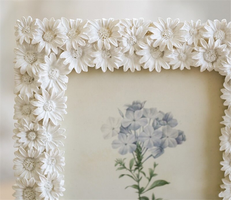 6 inch fotolijst romantische witte bloemen europese stijl ornamenten madeliefje fotolijsten woonaccessoires