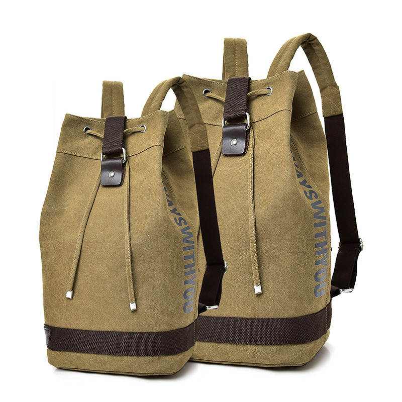 Canvas Rugzak Mannen Grote Capaciteit Laptop Rugzak mannen Reistassen Emmer Rugzak Boekentas Sport Bagpack Grote Verpakking Cubes