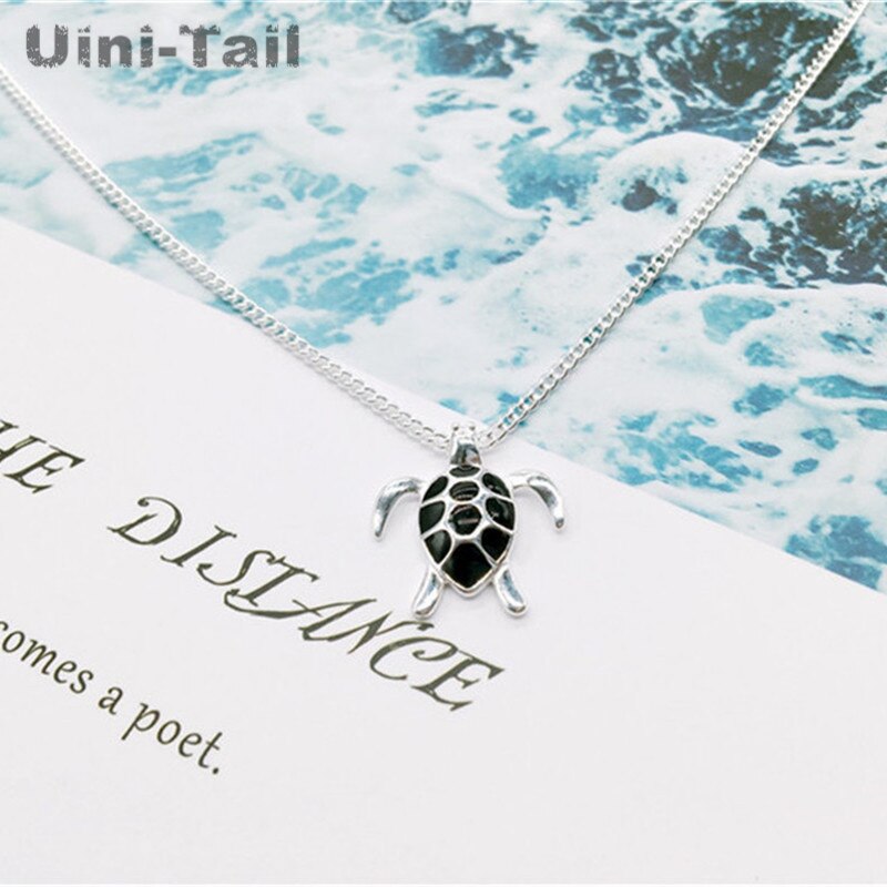 ¡OFERTA DE Nueva inclusión! Collar de tortuga bonita de Plata de Ley 925, colgante Animal de al por mayor, joyería Coreana de