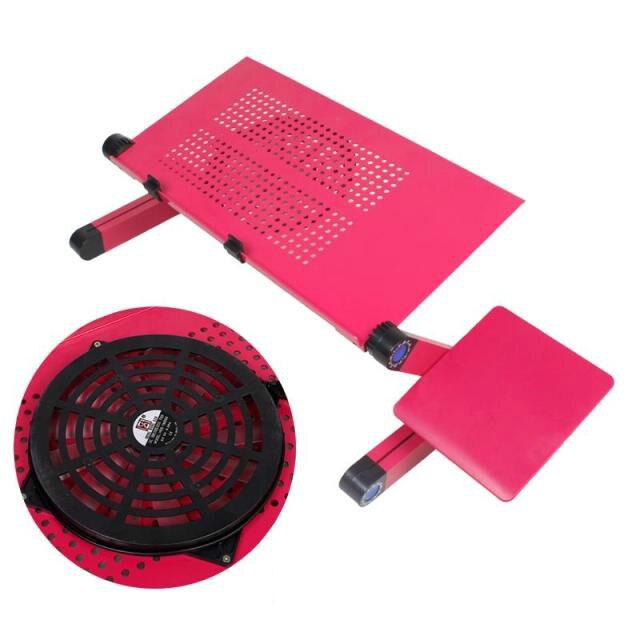 Ajustável multi funcional móvel portátil suporte de mesa para cama portátil sofá mesa portátil portátil portátil notebook mesa com mouse pad: pink big fan