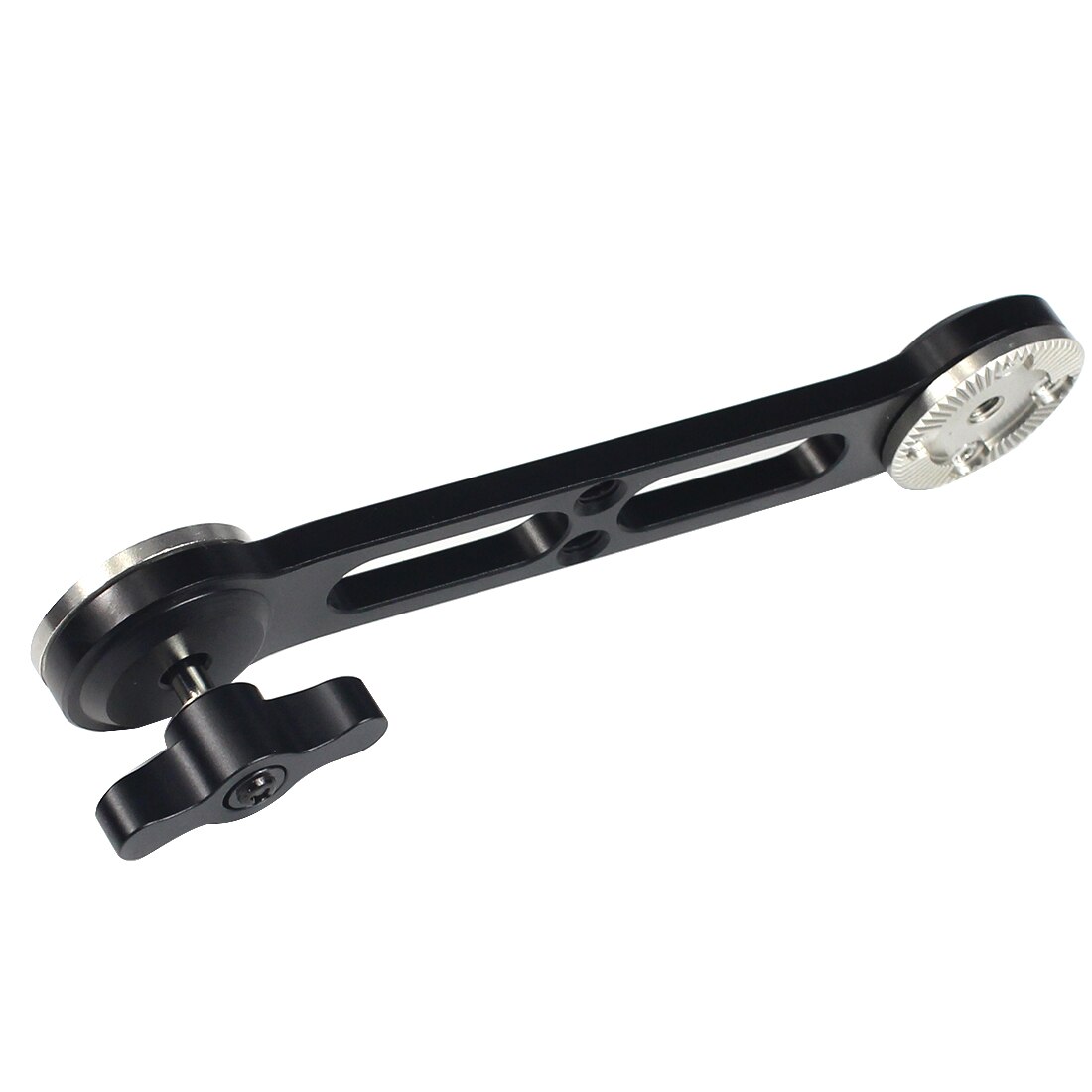 Extensão de braço de extensão arri rosete, extremidade dupla, suporte de braço m6, parafuso de polegar, orifício de 1/4 &quot;para câmera de vídeo dslr, equipamento de montagem no trilho nato