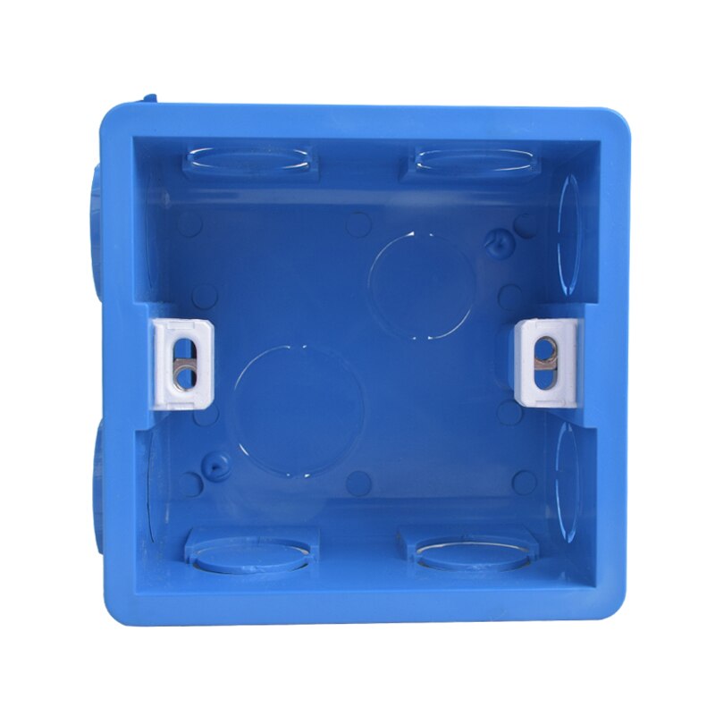 Wall Mounting Box, 86 Internal Cassette, Wiring Box, White Back Blue Red Box For 86mm*86mm Standard Wall Switch and Socket: Blue