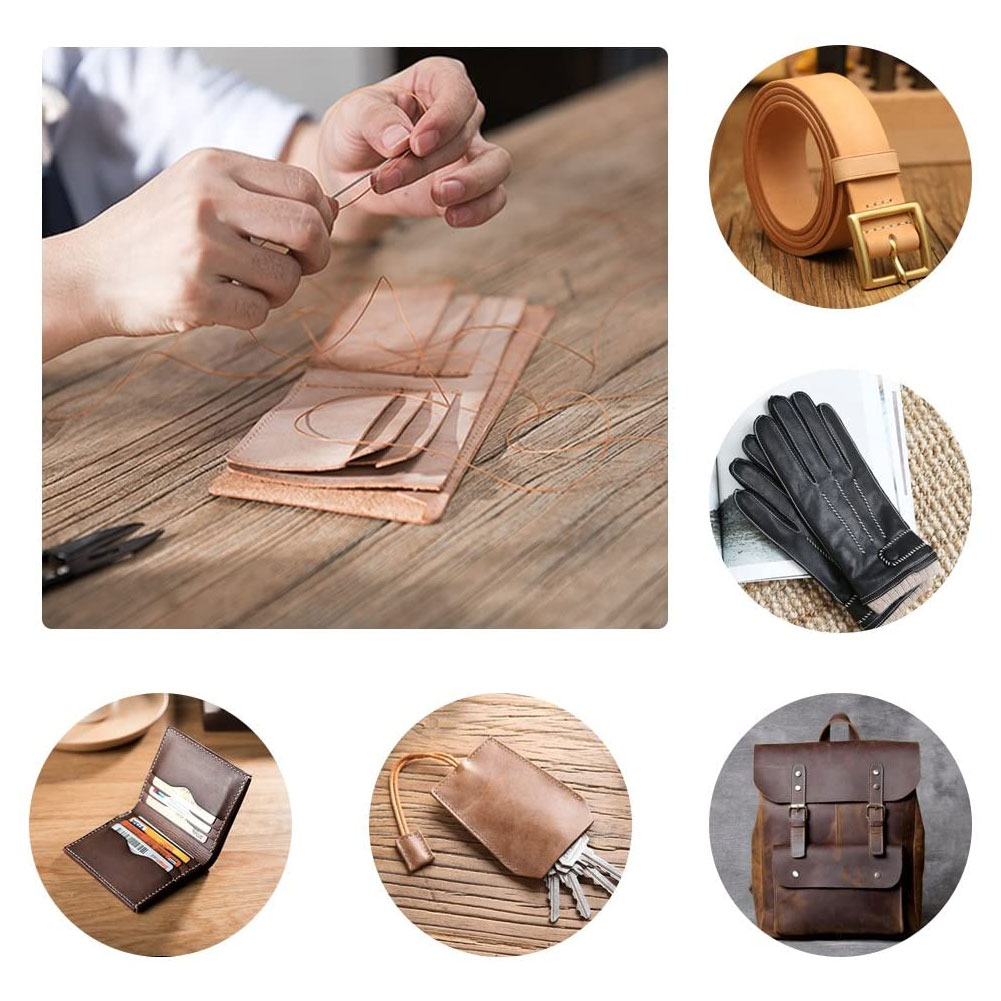 37PCS Leather Craft Tools Kit Hand Sewing Stitching Punch Carving Work Saddle Leathercraft Accessories DIY Tool