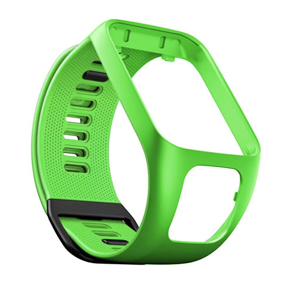 De silicona de correa de reloj correa para TomTom Runner 2 3 chispa 3 GPS reloj deportivo Tom 2 serie 3 de banda inteligente: green