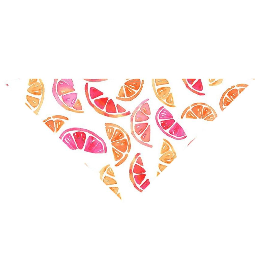 Cat Dog Bandana Bibs Fruit Printed Scarf Collar Adjustable Pet Neckerchief Saliva Towel For Small Medium Large Dogs Supplies: Style 3 / M
