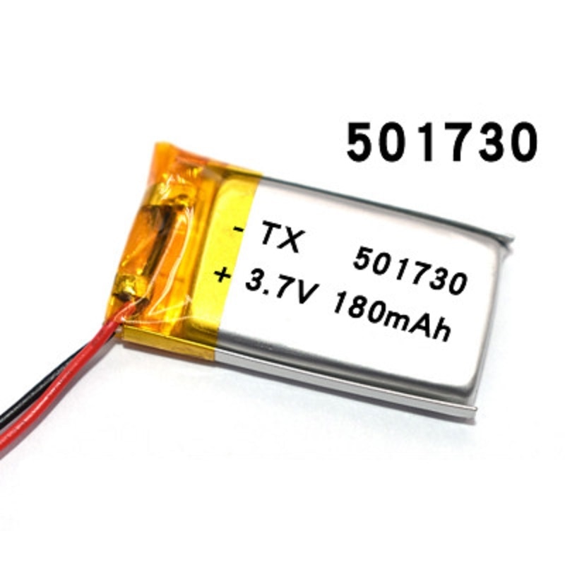 3.7V 180mAh 501730 Lithium Polymer LiPo Rechargeable Battery ion cells For Mp3 Mp4 Mp5 DIY PAD DVD E-book bluetooth headset