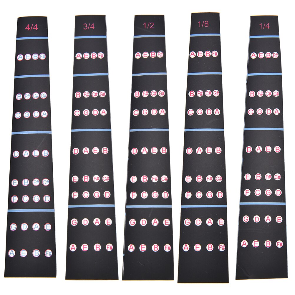 Voor 1/8-4/4 Viool Intonatie Stickers Fretboard Marker Beginners Leren Viool Toets Stickers