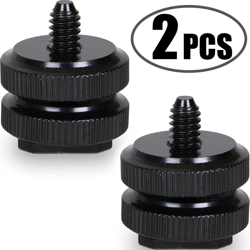 1/4" to 3/8" 5/8 Male to Female Double Layer Thread Screw Mount Adapter Tripod Plate Screw mount for Camera Flash Tripod Mic: Red