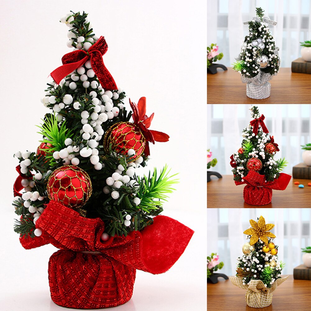 20cm mini juletre dekor skrivebord bord dekorasjon små bursdagsfest ornamenter jul