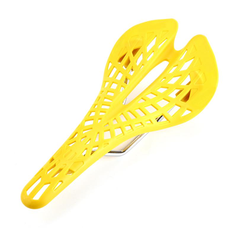 Fiets Zadel Fietszadel Uprated Comfortabele Lichtgewicht Mtb Bike Hollow Out Spider Zadel Zitkussen Fiets Accessoires: YELLOW